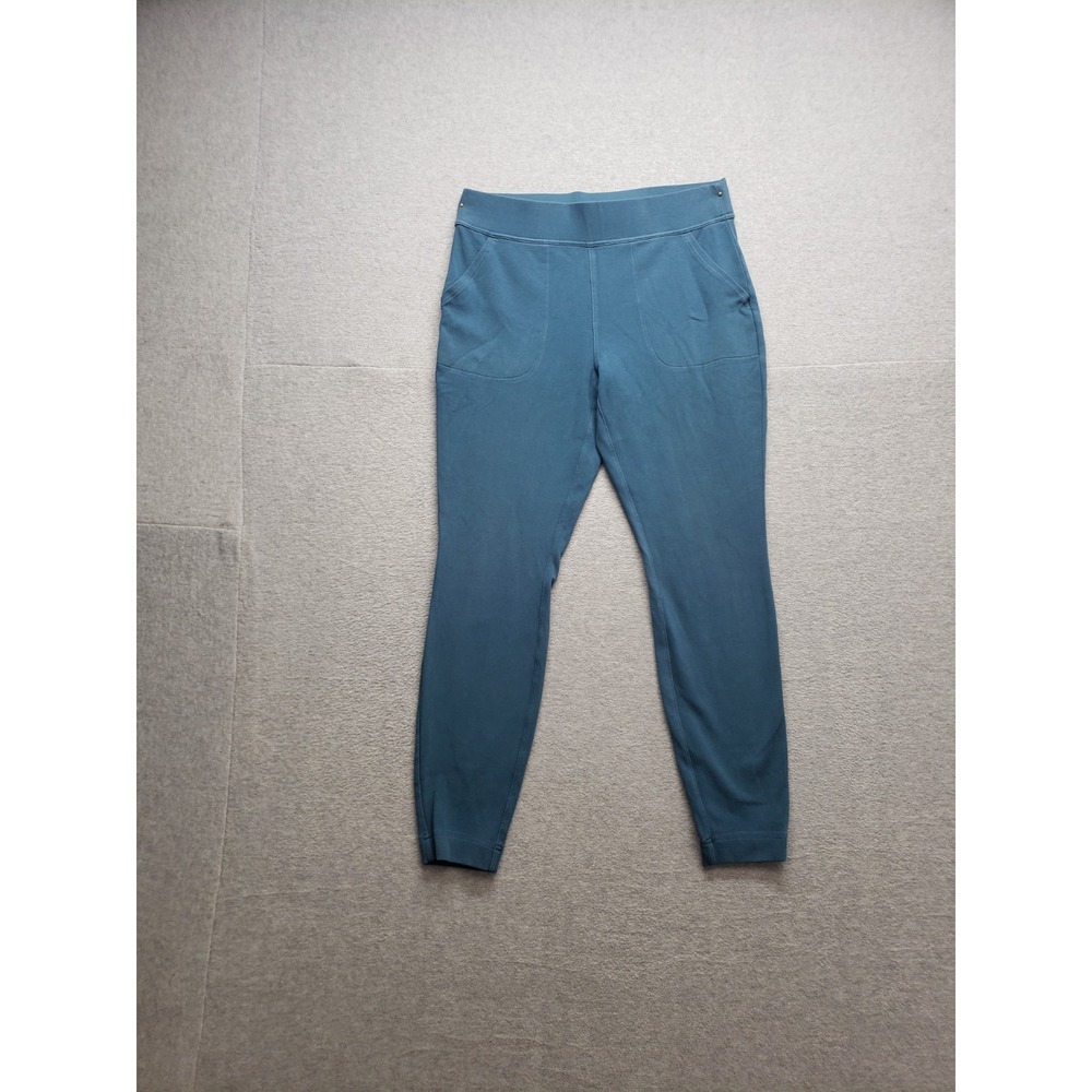 Duluth Women Jogger Pants M Blue Pull On Elastic Waistband Pockets Logo Active